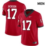 Men's Georgia Bulldogs NCAA #17 Dan Jackson Nike Stitched Red NIL 2022 Authentic College Football Jersey ZGS0754MY